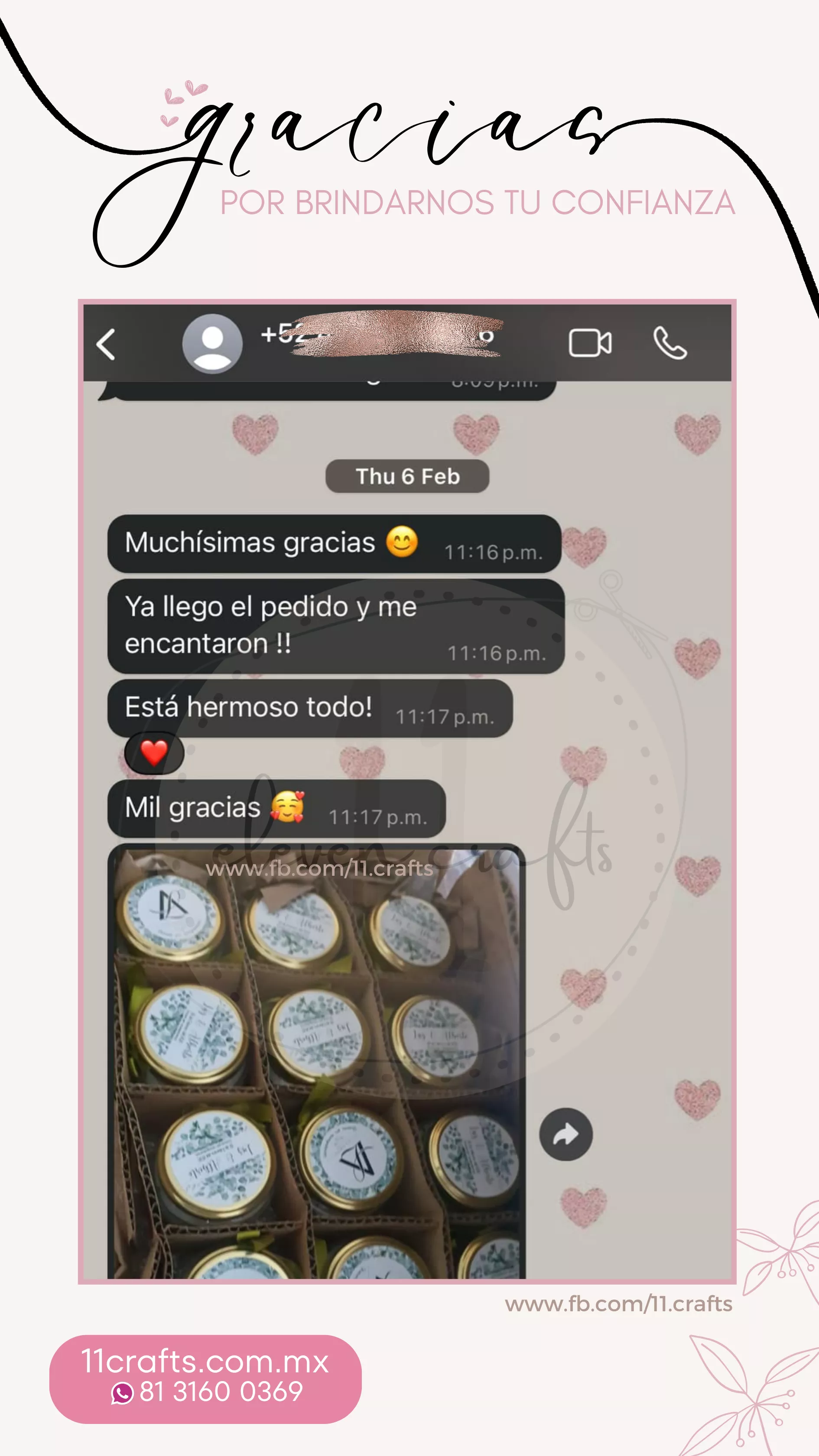 Reseña de cliente satisfecho con termos personalizados 11 Crafts