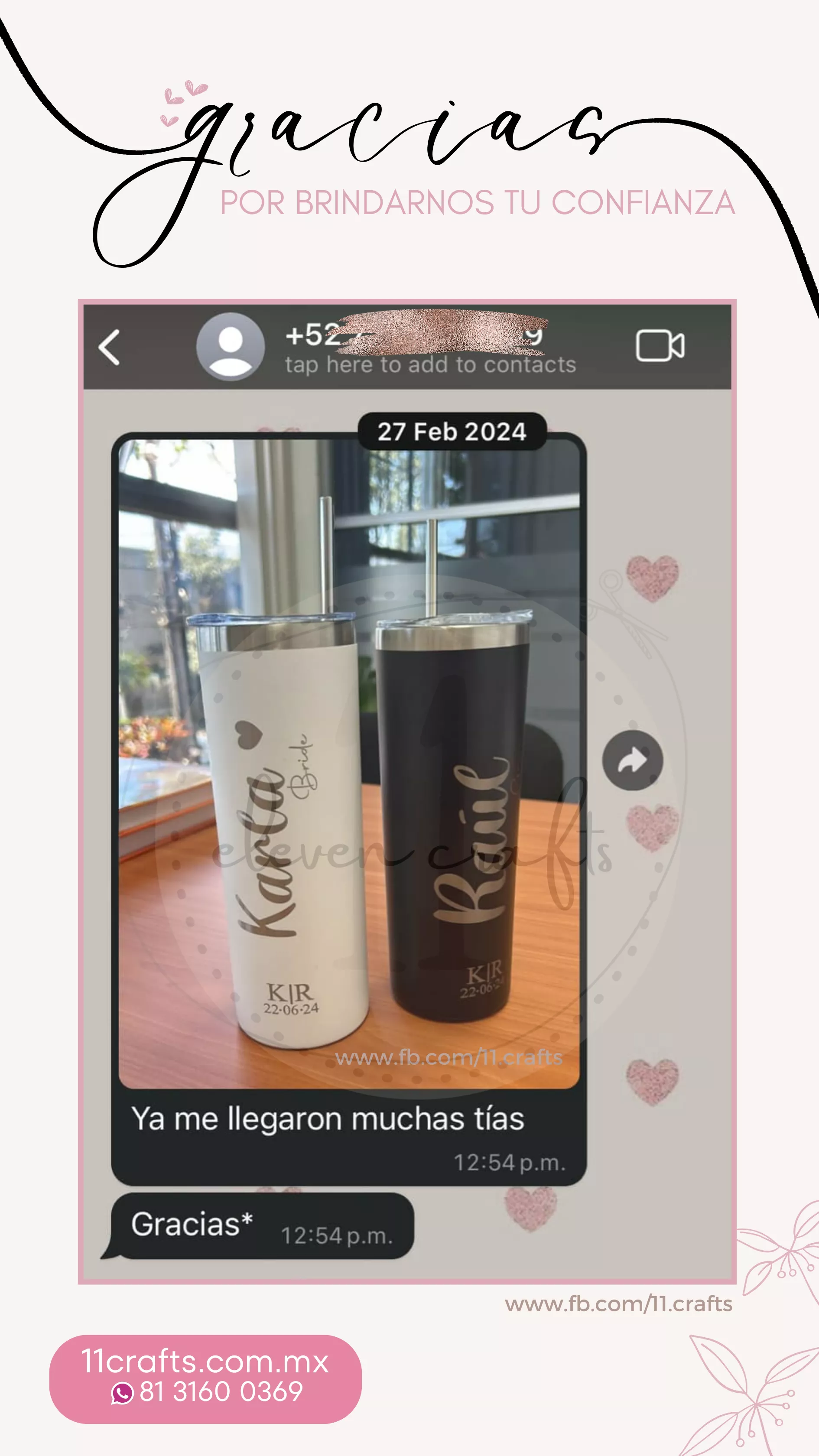 Reseña cliente pedido corporativo termos