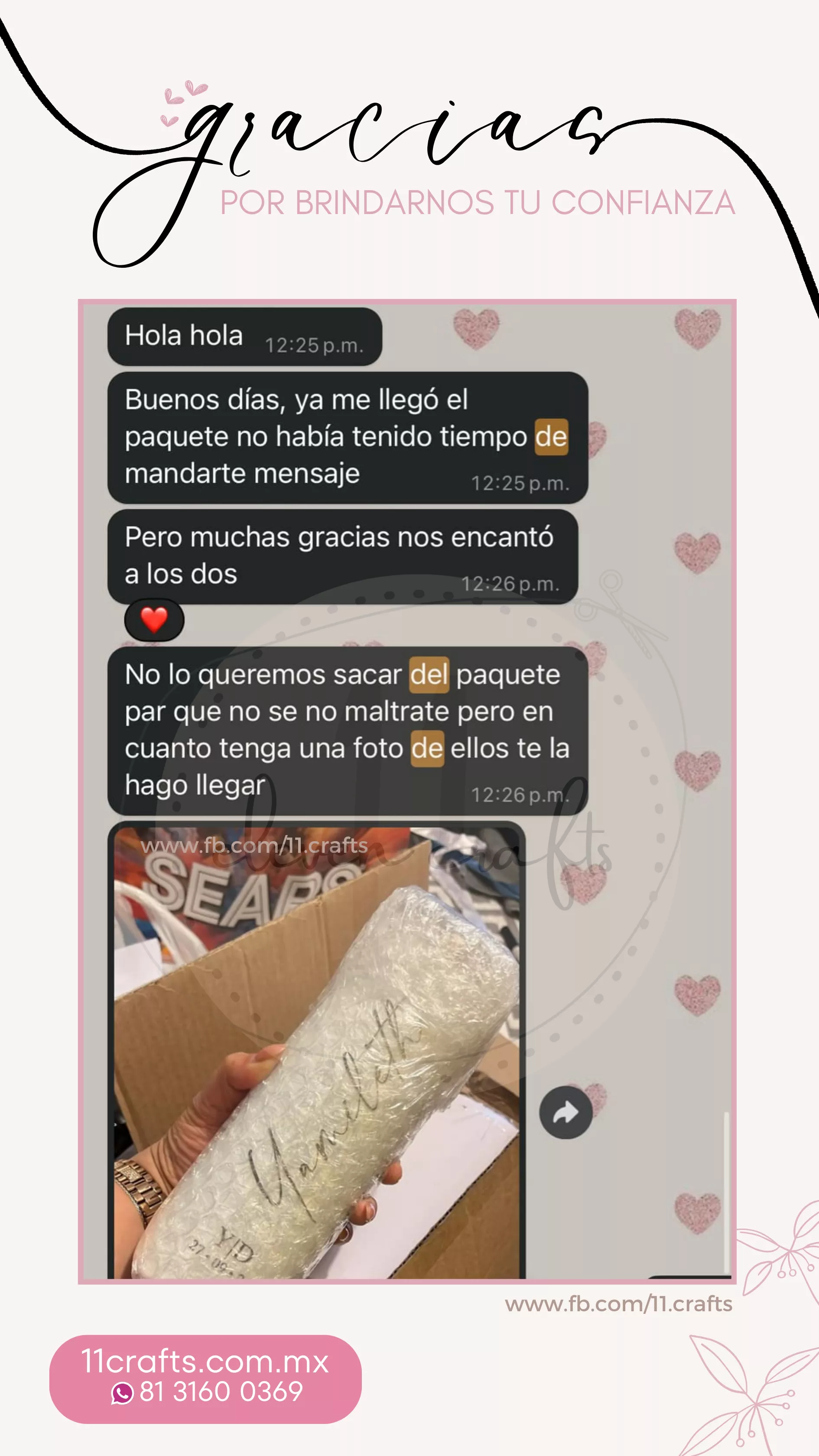 Reseña positiva termos para boda personalizados